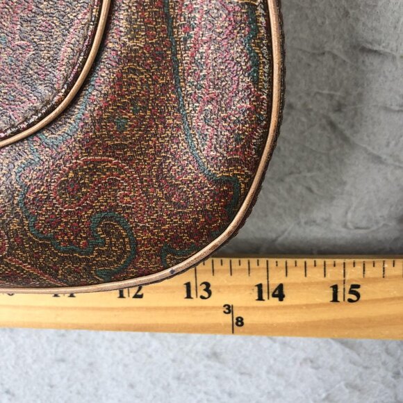 Etro Brown and Gold Paisley Bag - Picture 4 of 16